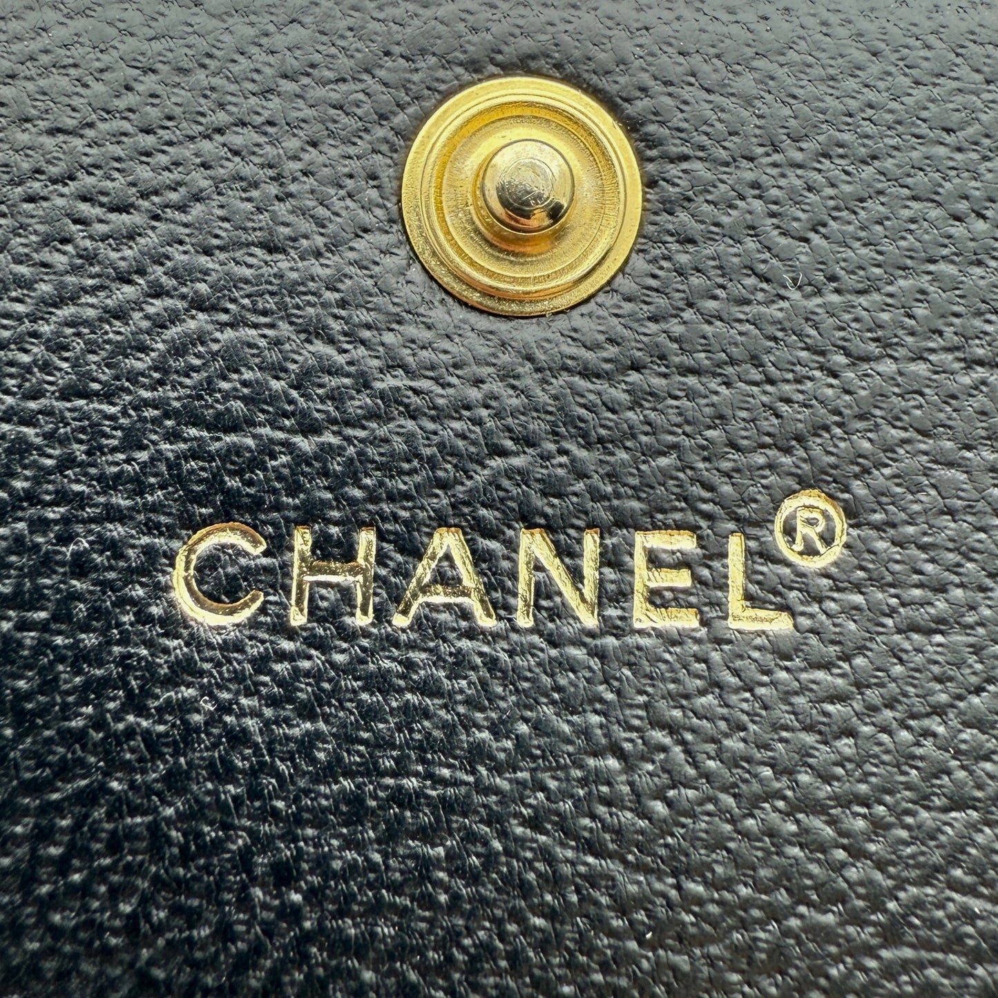 Chanel Coco Mark Tri-Fold Geldbörse Schwarz / neuwertig