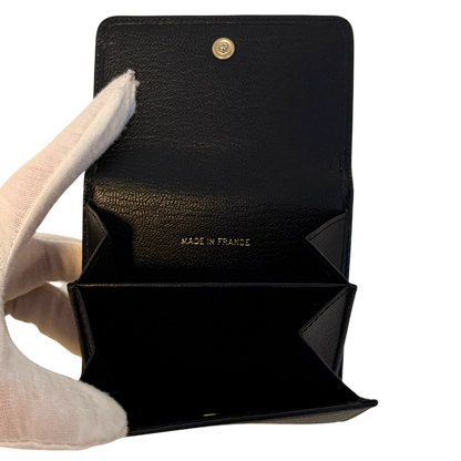 Chanel Coco Mark Tri-Fold Geldbörse Schwarz / neuwertig