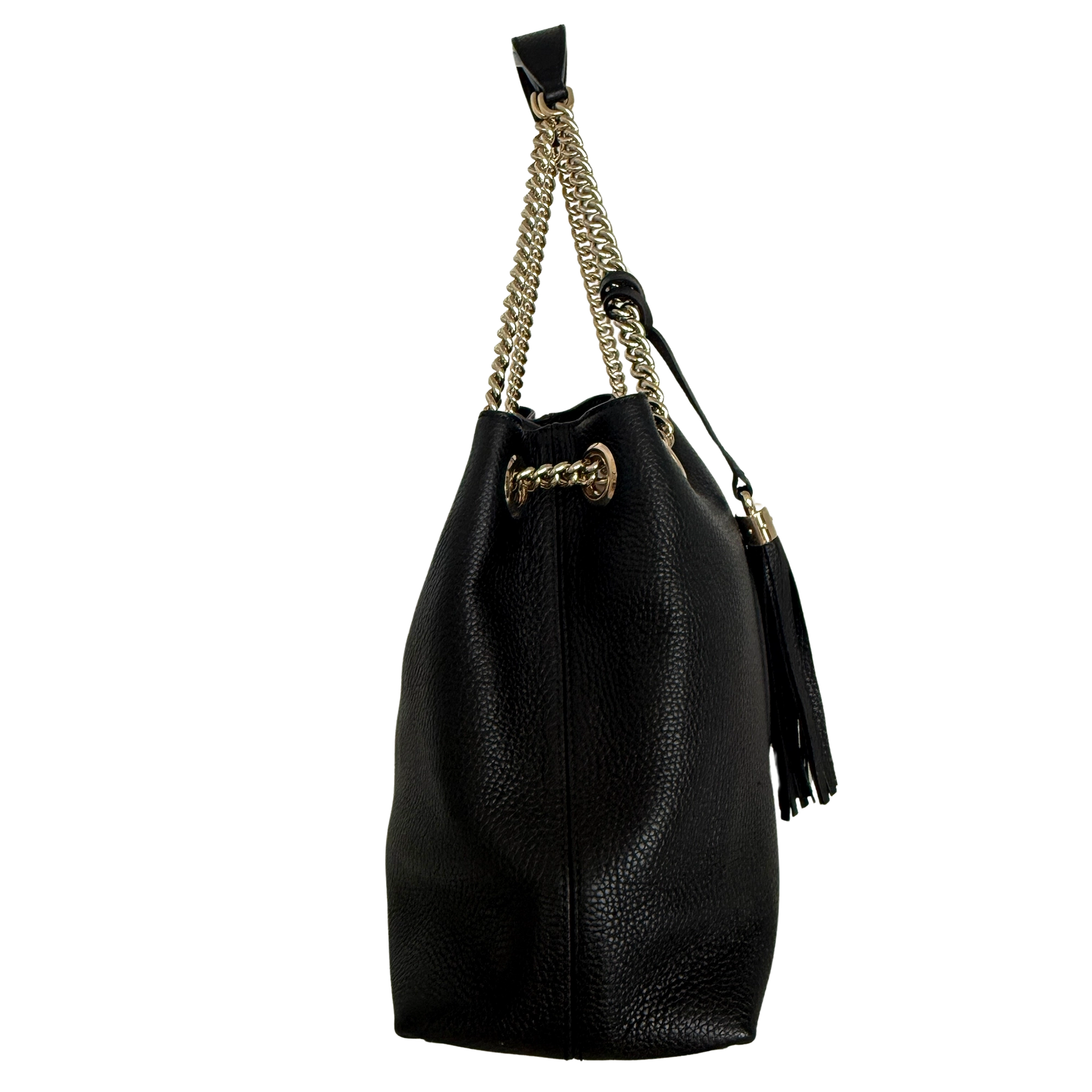 Gucci Soho Medium Double Chain Schultertasche Schwarz / neuwertig (Kopie) Gucci