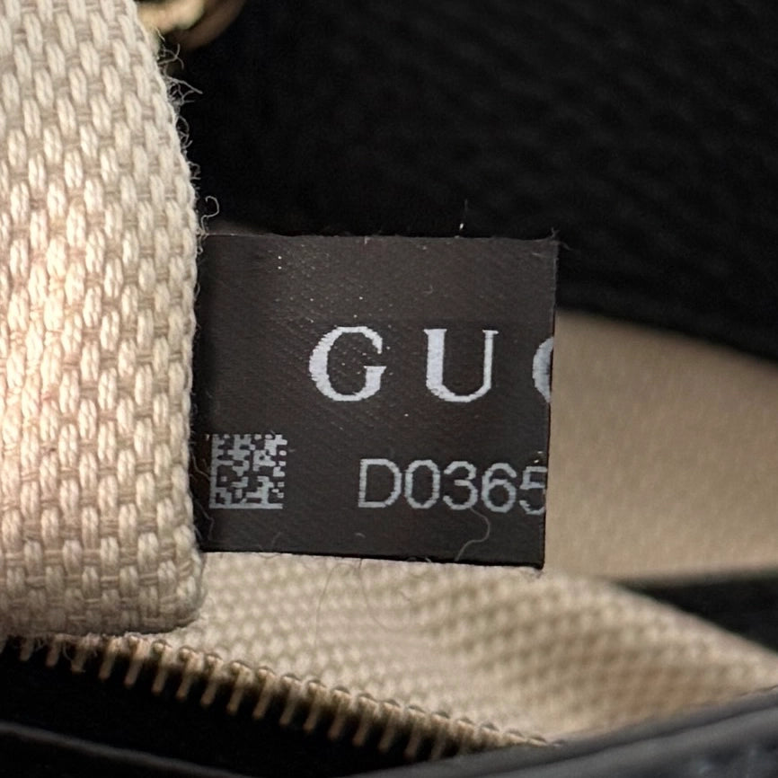 Gucci Soho Medium Double Chain Schultertasche Schwarz / neuwertig (Kopie) Gucci
