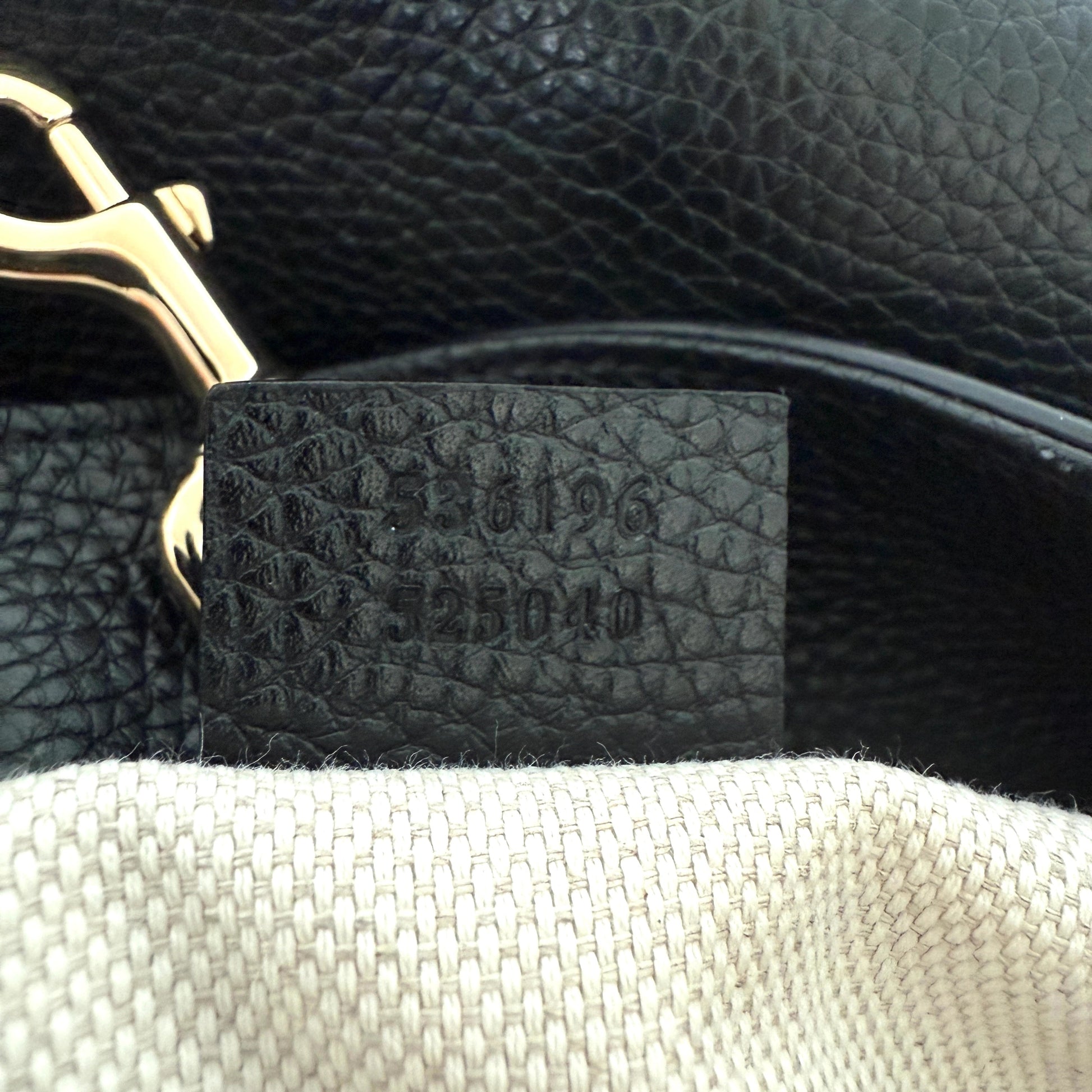 Gucci Soho Medium Double Chain Schultertasche Schwarz / neuwertig Gucci