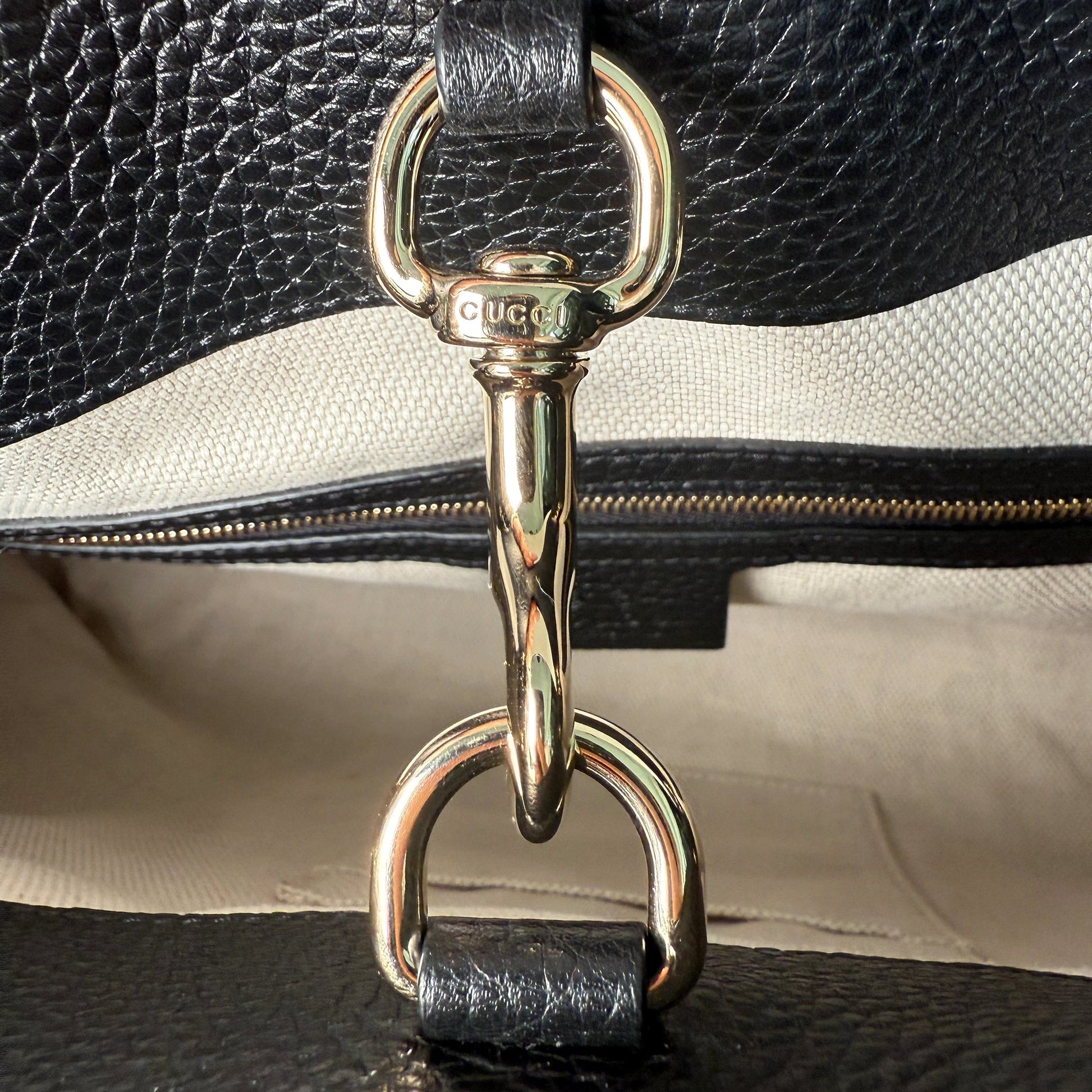 Gucci Soho Medium Double Chain Schultertasche Schwarz / neuwertig (Kopie) Gucci