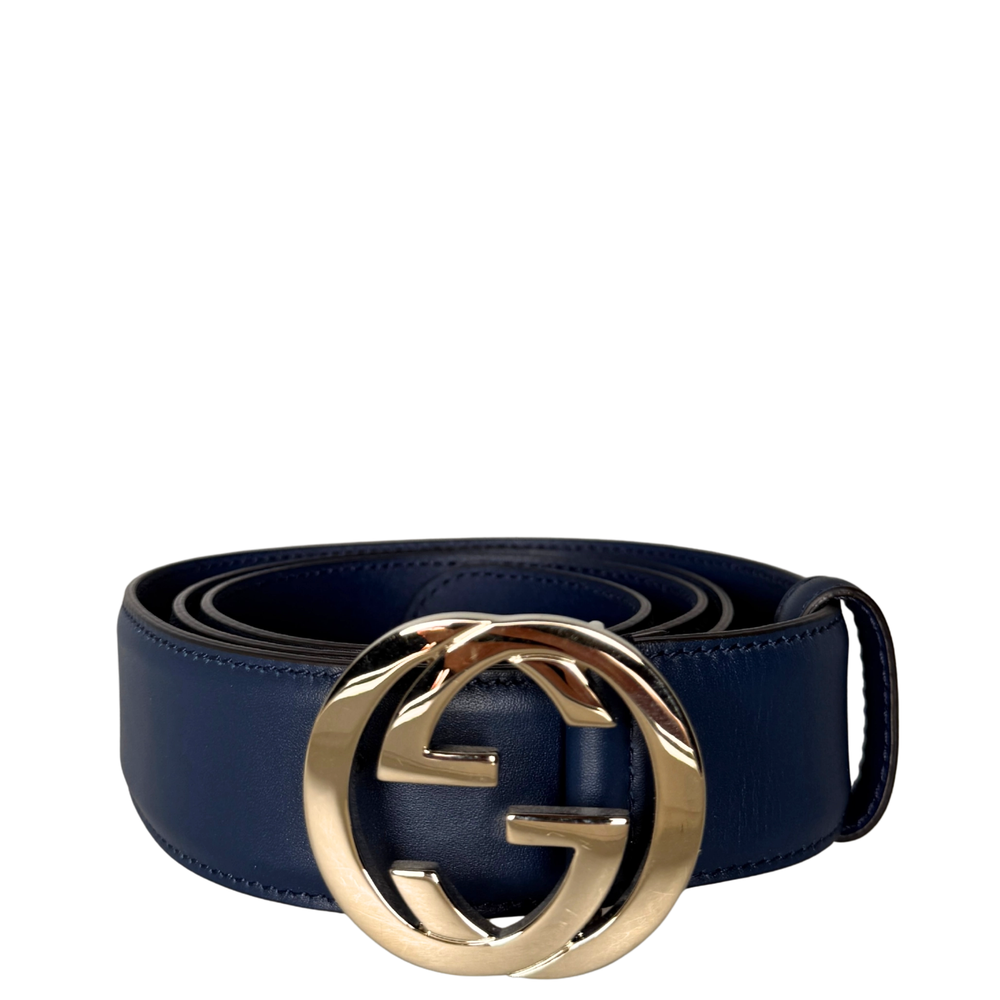 Gucci Interlocking GG Gürtel Blau / sehr gut Gucci