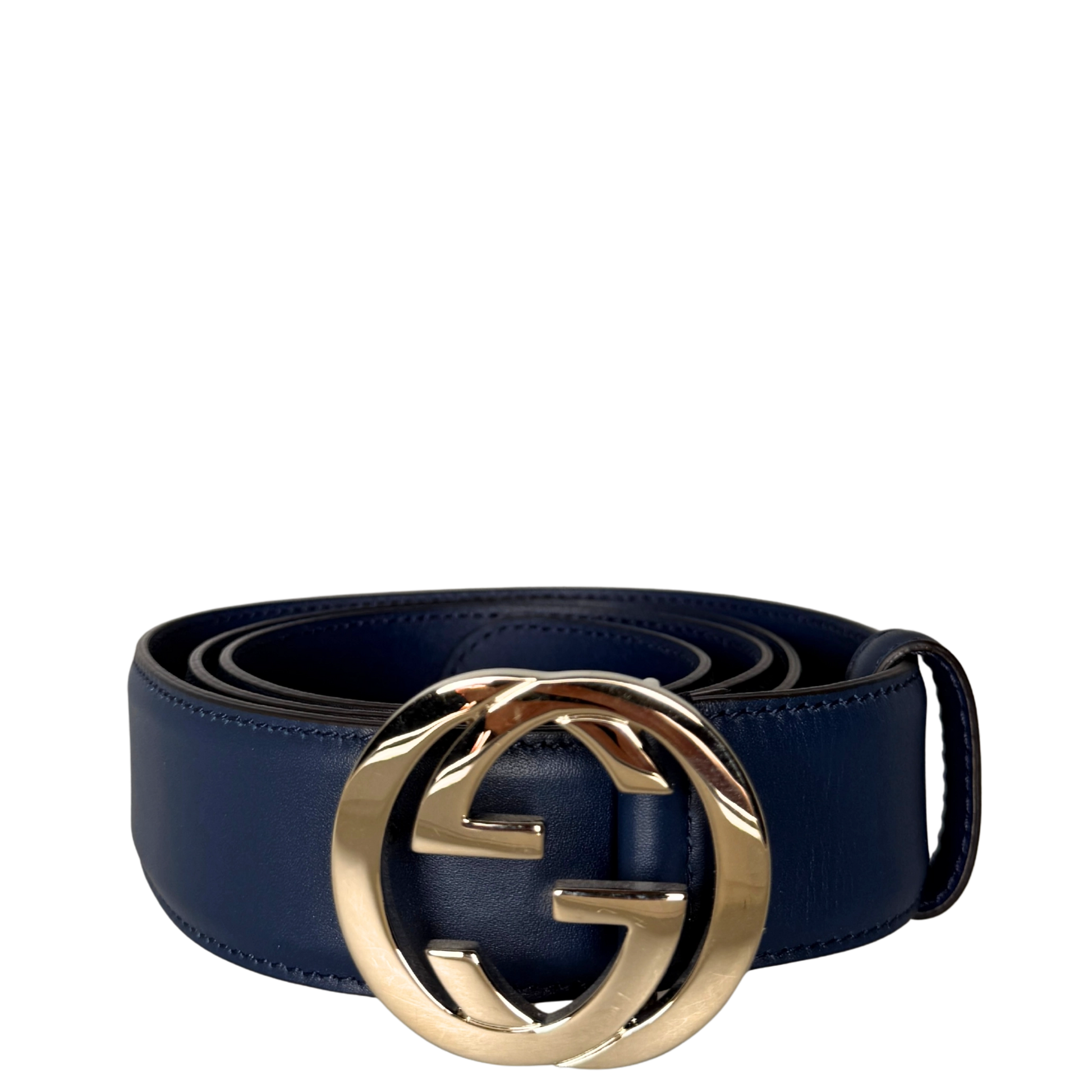 Gucci Interlocking GG Gürtel Blau / sehr gut Gucci