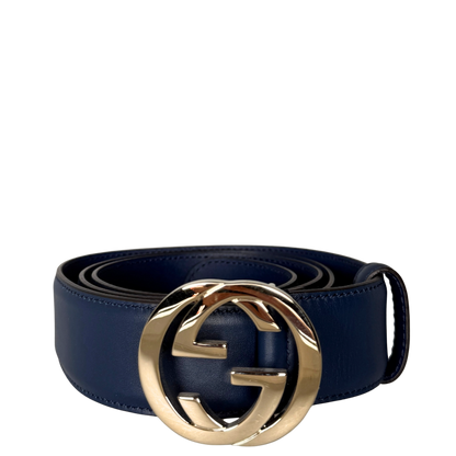 Gucci Interlocking GG Gürtel Blau / sehr gut Gucci
