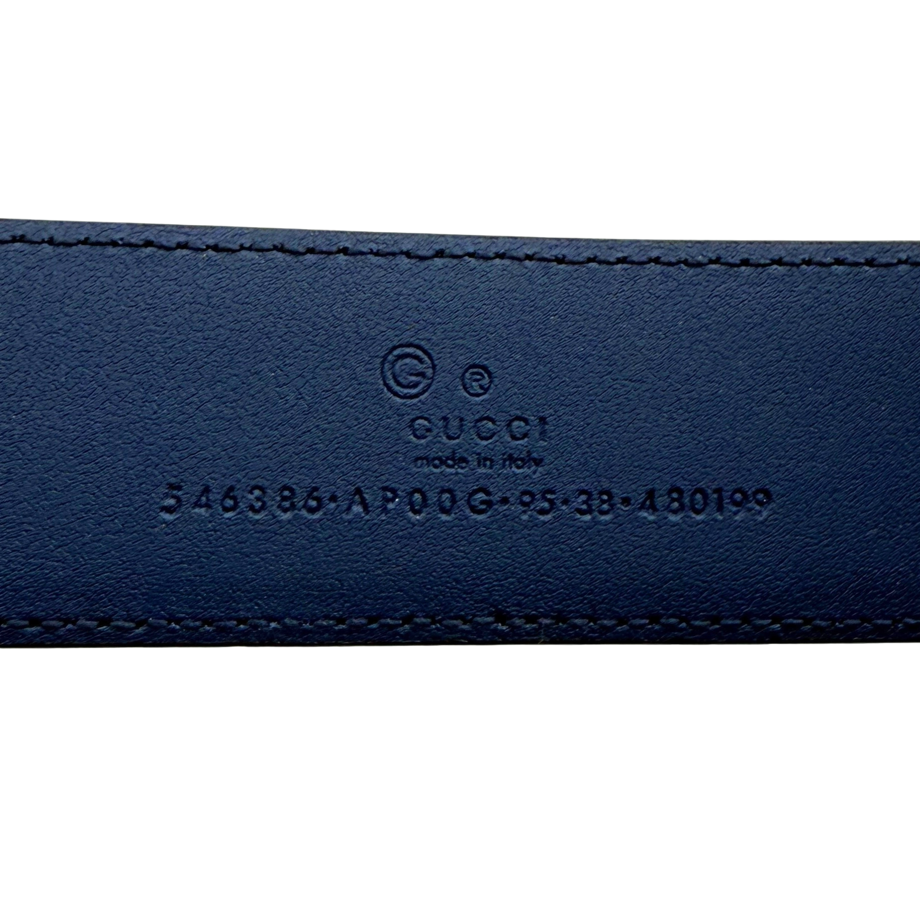 Gucci Interlocking GG Gürtel Blau / sehr gut Gucci