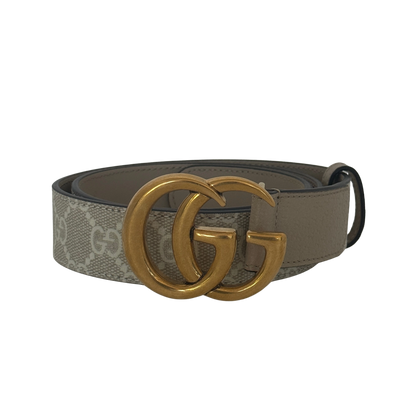 Gucci GG Supreme Gürtel Beige / sehr gut Echtheitscheck