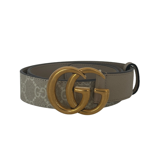 Gucci GG Supreme Gürtel Beige / sehr gut Echtheitscheck
