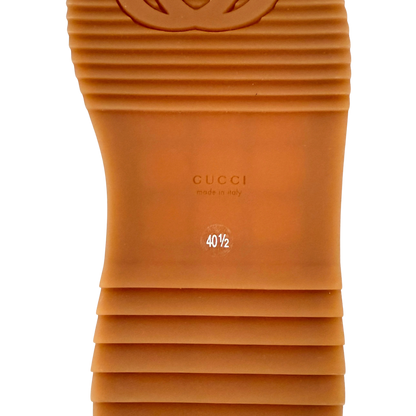 Gucci GG logo raffia platform Wedges Größe 40,5 Beige / neuwertig Gucci