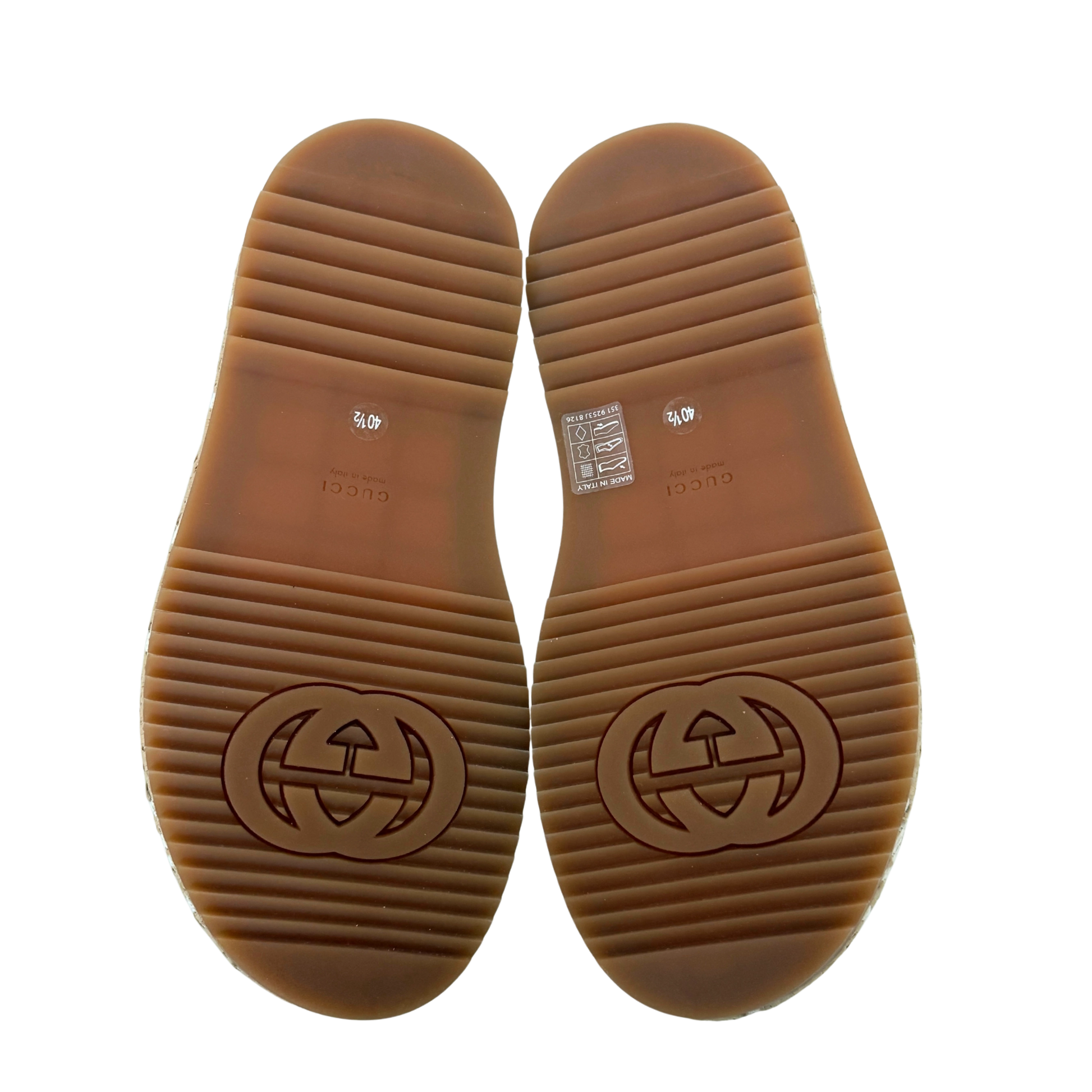 Gucci GG logo raffia platform Wedges Größe 40,5 Beige / neuwertig Gucci