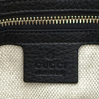 Gucci Soho Medium Double Chain Schultertasche Schwarz / sehr gut Gucci