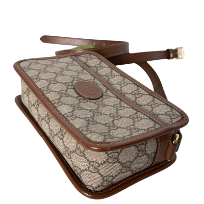 Gucci GG Supreme Schultertrasche Braun Fullset / sehr gut Gucci