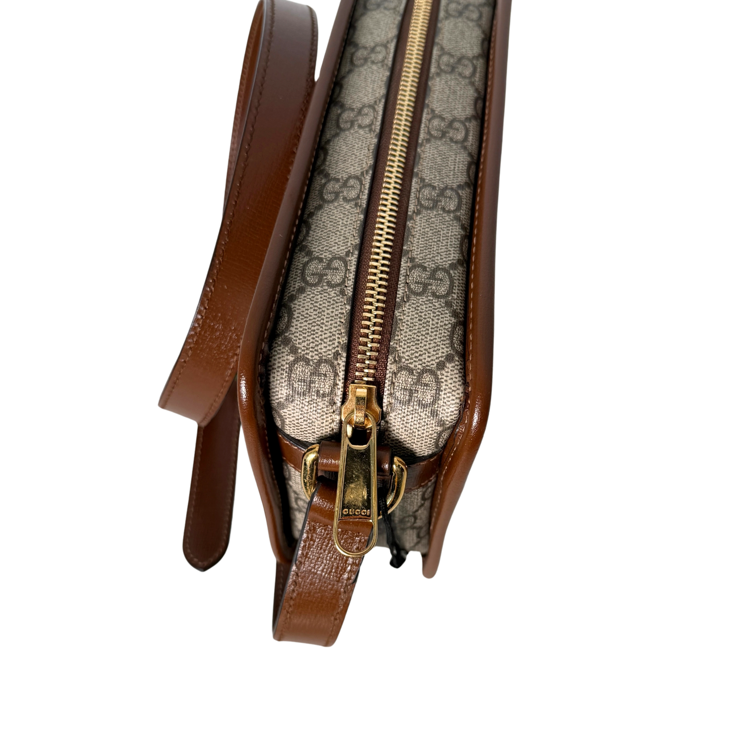 Gucci GG Supreme Schultertrasche Braun Fullset / sehr gut Gucci