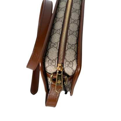 Gucci GG Supreme Schultertrasche Braun Fullset / sehr gut Gucci