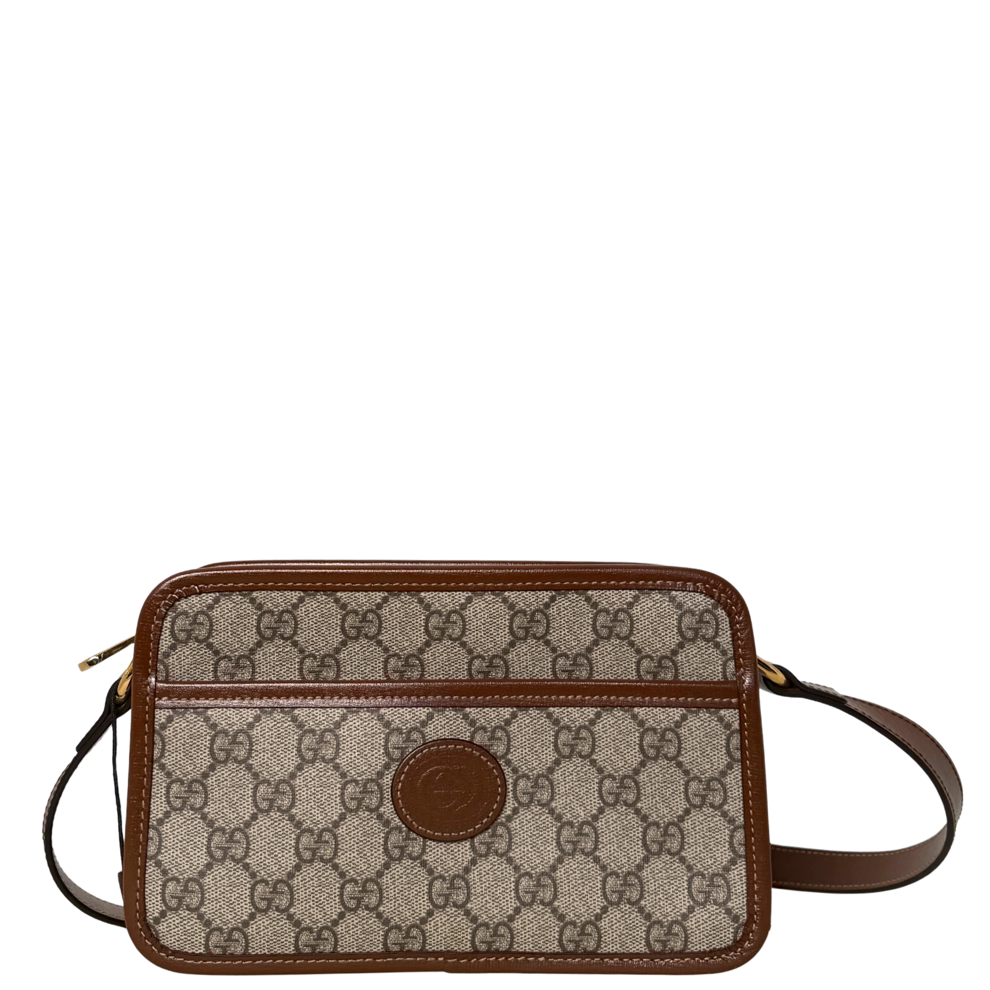 Gucci GG Supreme Schultertrasche Braun Fullset / sehr gut Gucci