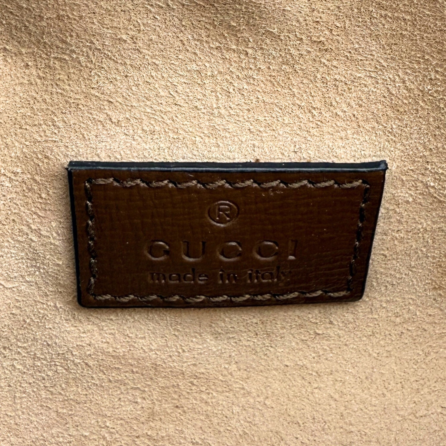 Gucci GG Supreme Schultertrasche Braun Fullset / sehr gut Gucci