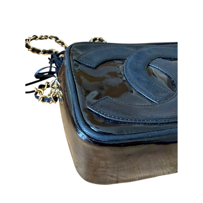 Chanel Vintage Lackleder Camerabag GHW / gut Chanel