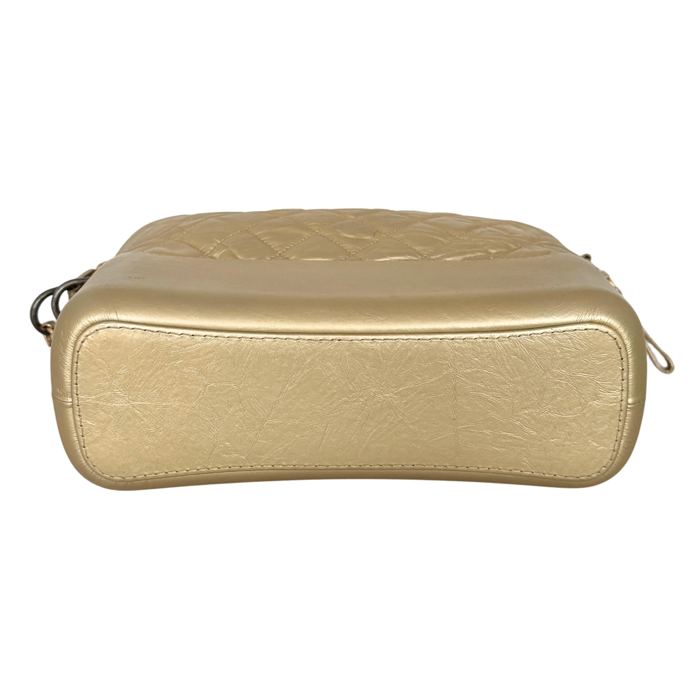 Chanel Gabrielle Hobo Bag aus gestepptem Kalbsleder Gold / sehr gut Echtheitscheck