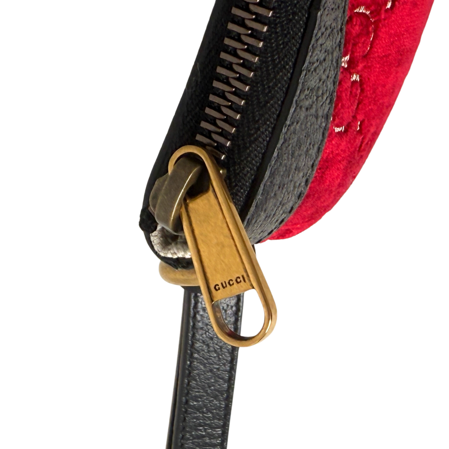 Gucci GG Geldbörse Velvet Rot / neuwertig Gucci