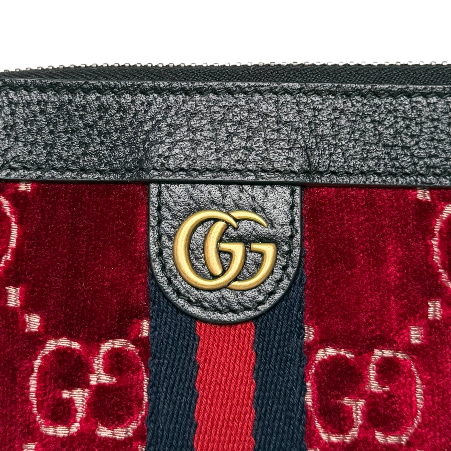 Gucci GG Geldbörse Velvet Rot / neuwertig Gucci
