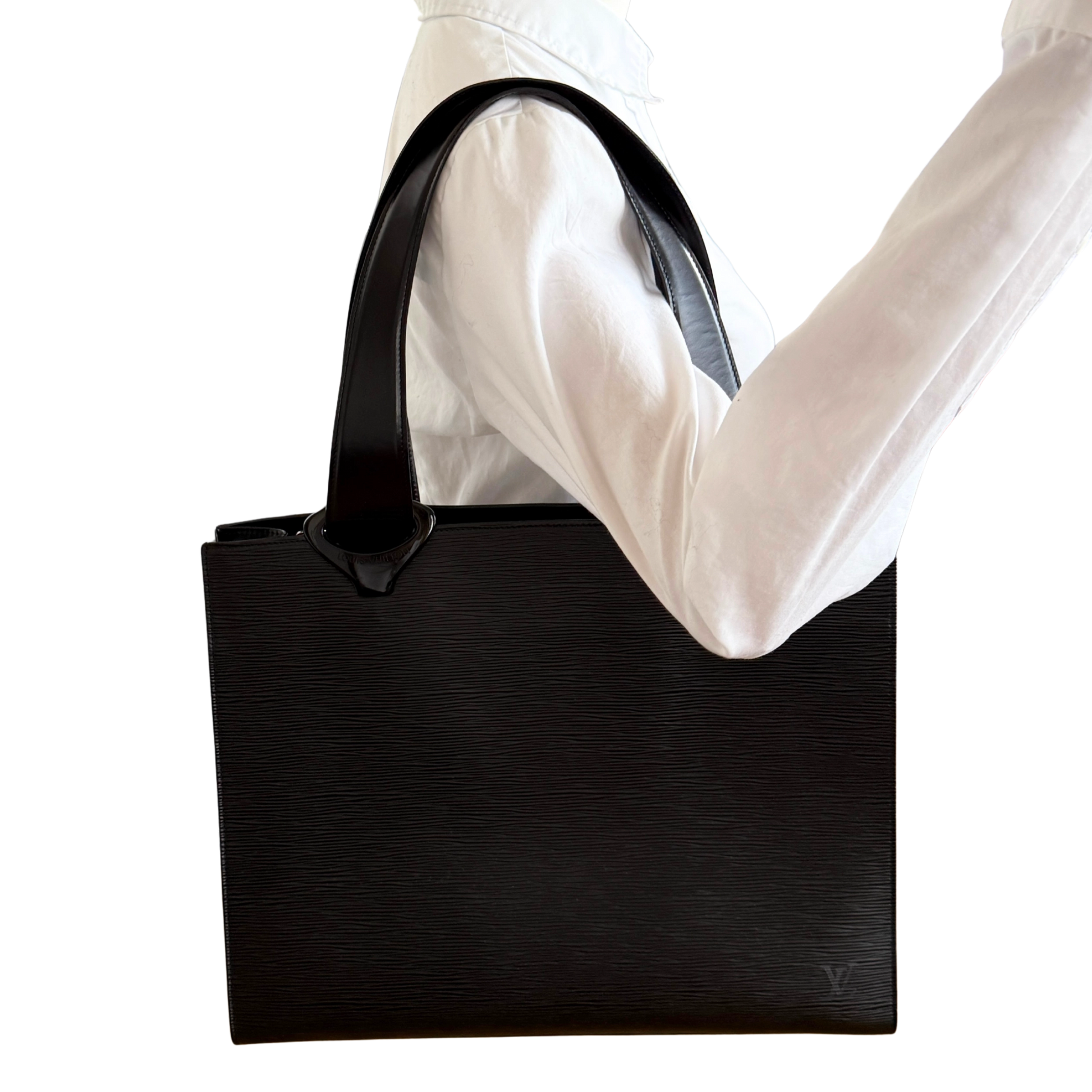 Louis Vuitton Gemeaux Tote Bag Epi Leder Schwarz / sehr gut Louis Vuitton