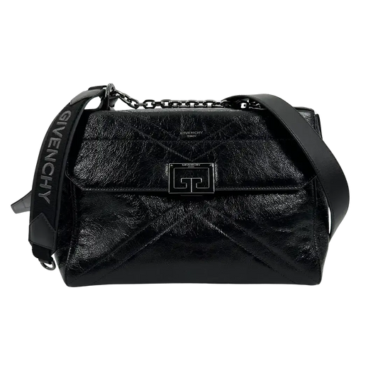 Givenchy ID Flap Stachel Tasche Medium Kalbsleder schwarz / sehr gut Givenchy