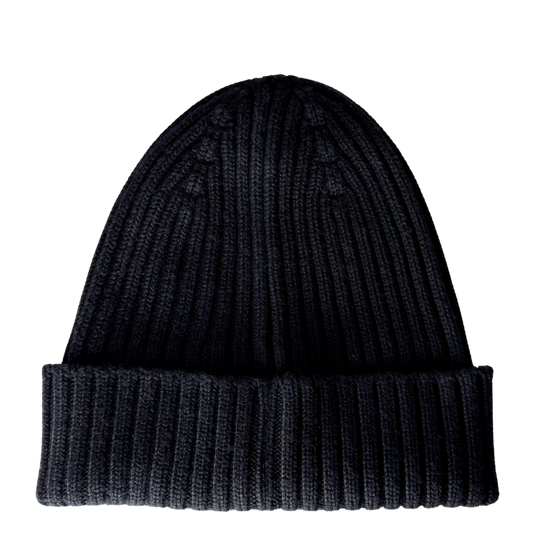 Givenchy Logo-Patch-Strickmütze aus Wolle Schwarz / neuwertig Givenchy