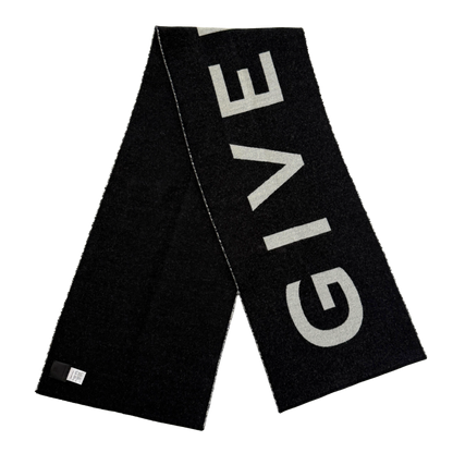 Givenchy Schal aus Wolle Schwarz / neuwertig
