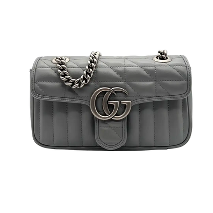 Gucci Aria Marmont Mini Grau front
