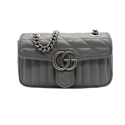 Gucci Aria Marmont Mini Grau front