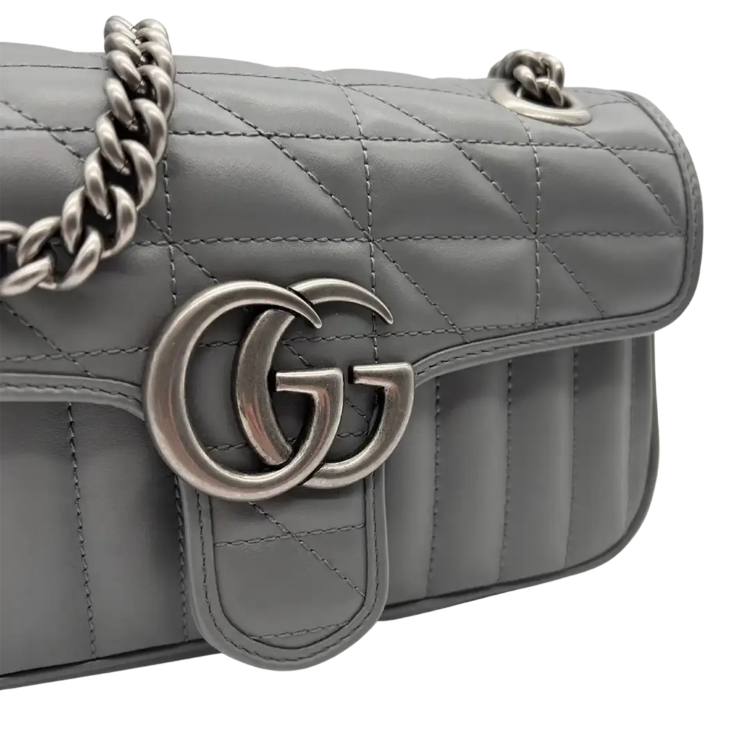 Gucci Aria Marmont Mini Grau detail