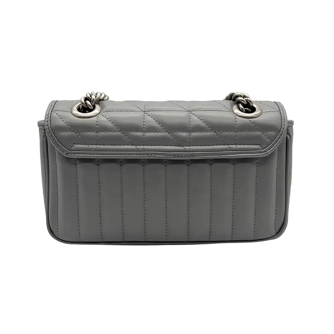 Gucci Aria Marmont Mini Grau  hinten