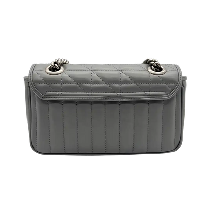 Gucci Aria Marmont Mini Grau  hinten