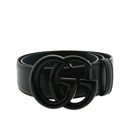 Gucci Breiter GG Marmont Gürtel Schwarz / neuwertig Gucci