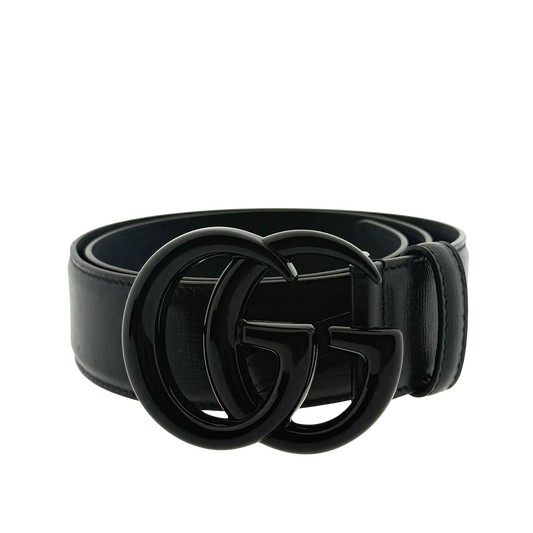 Gucci Breiter GG Marmont Gürtel Schwarz / neuwertig Gucci