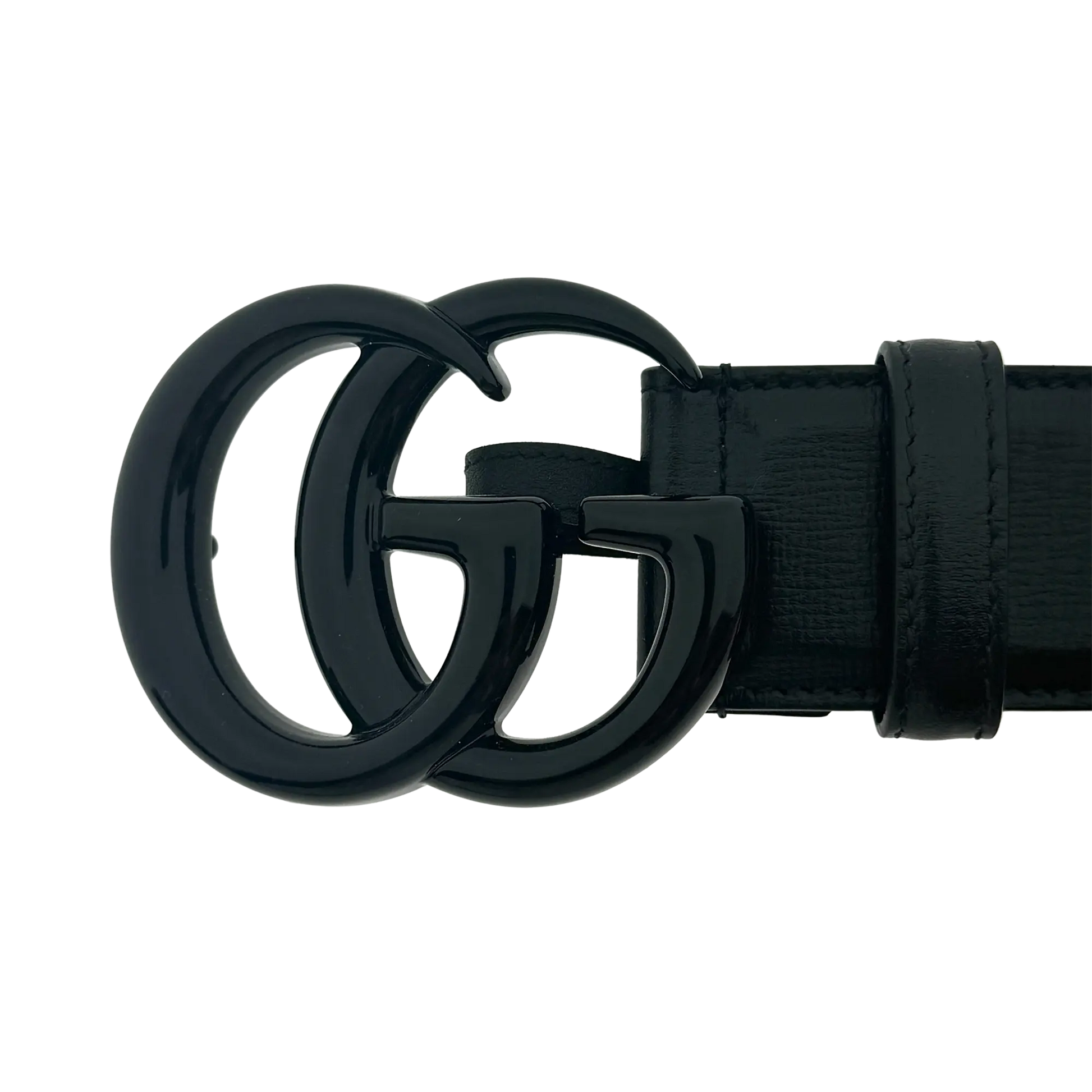Gucci Breiter GG Marmont Gürtel Schwarz / neuwertig Gucci
