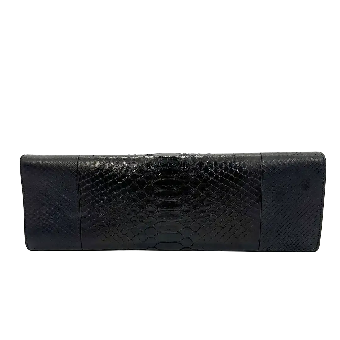Gucci Clutch schwarz Schlangenleder sehr gut Echtheitscheck