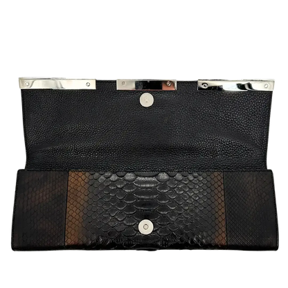 Gucci Clutch schwarz Schlangenleder / sehr gut Gucci
