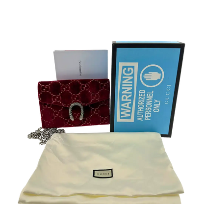Gucci Dionysus Chain Wallet rot samt Fullset / neuwertig Gucci