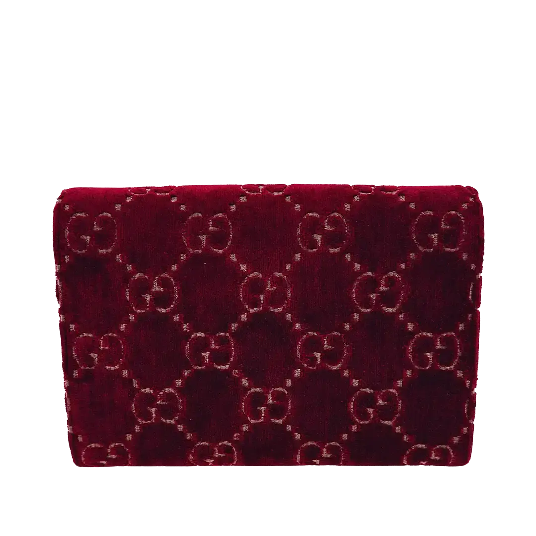 Gucci Dionysus Chain Wallet rot samt Fullset / neuwertig Gucci