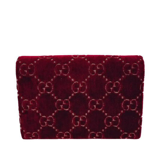 Gucci Dionysus Chain Wallet rot samt Fullset / neuwertig Gucci
