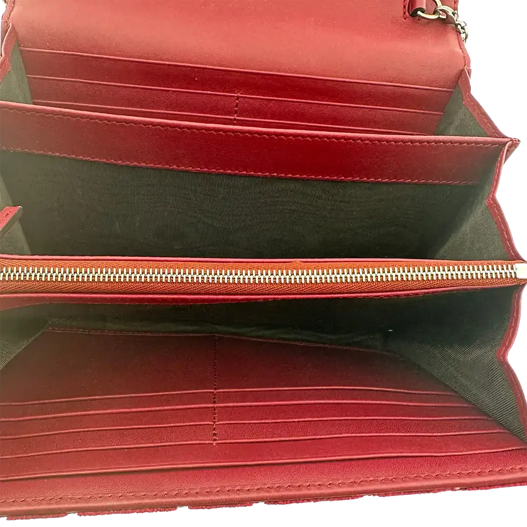 Gucci Dionysus Chain Wallet rot samt Fullset / neuwertig Gucci