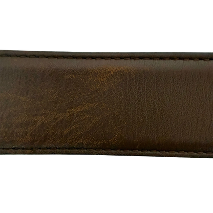 Gucci GG Buckle Ledergürtel Braun 75cm / akzeptabel Gucci