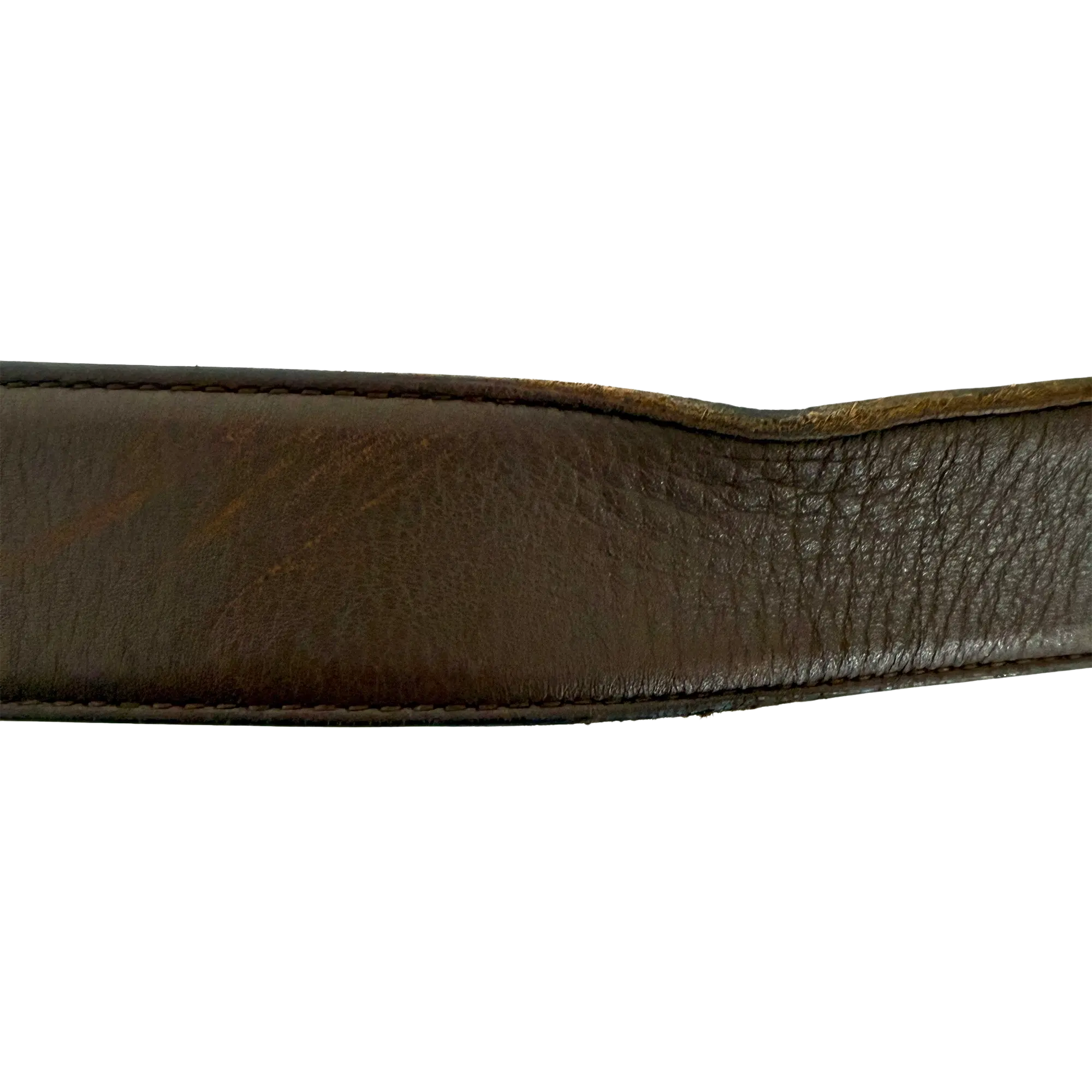 Gucci GG Buckle Ledergürtel Braun 75cm / akzeptabel Gucci
