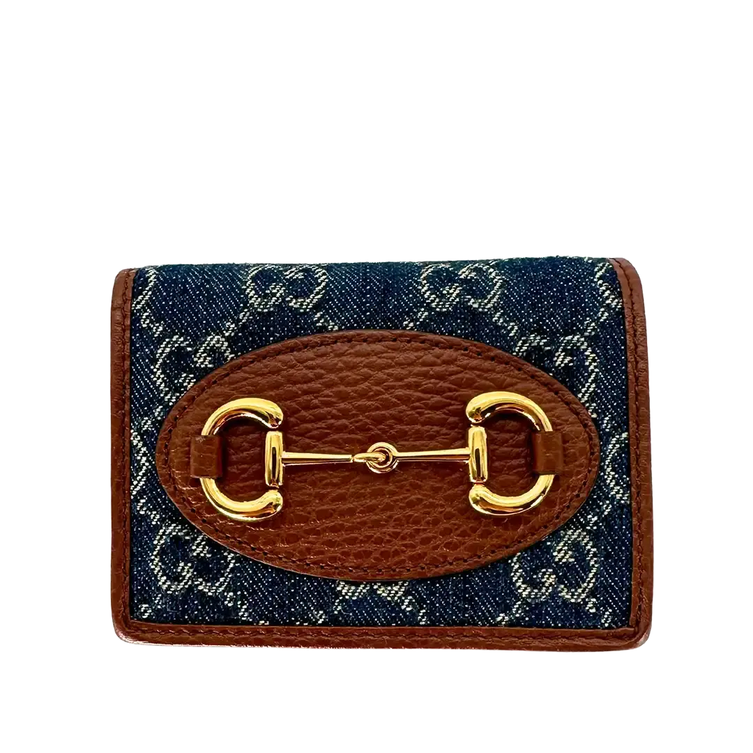 Gucci GG Denim Horsebit 1955 Wallet Geldbörse / ungetragen Gucci
