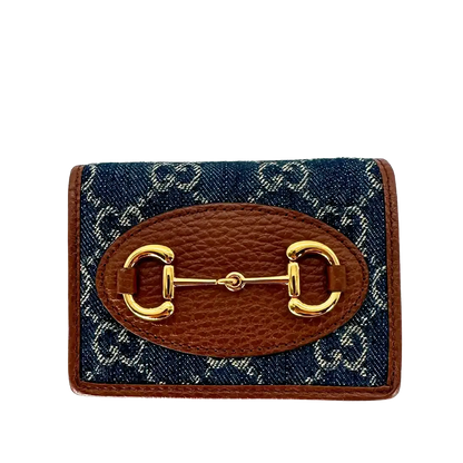 Gucci GG Denim Horsebit 1955 Wallet Geldbörse / ungetragen Gucci
