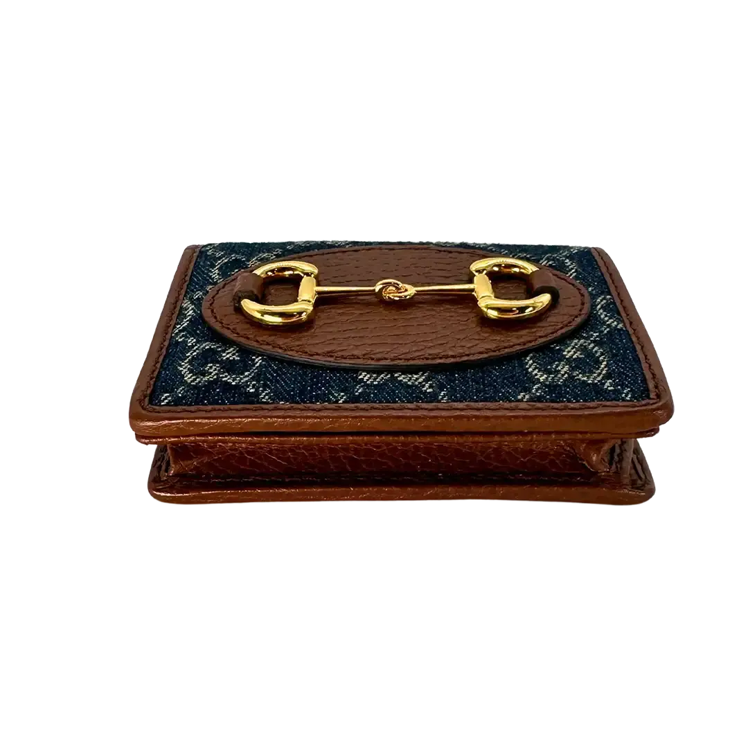 Gucci GG Denim Horsebit 1955 Wallet Geldbörse / ungetragen Gucci