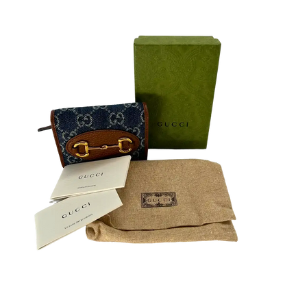 Gucci GG Denim Horsebit 1955 Wallet Geldbörse / ungetragen Gucci