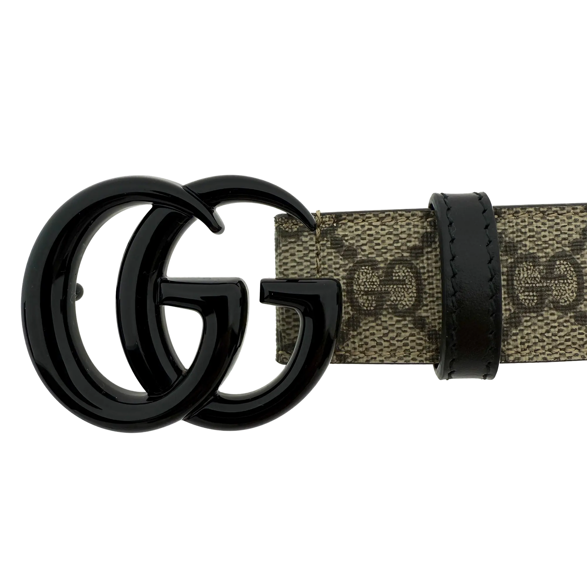 Gucci GG Marmont Gürtel Beige mit schwarzer Schnalle / neuwertig Gucci