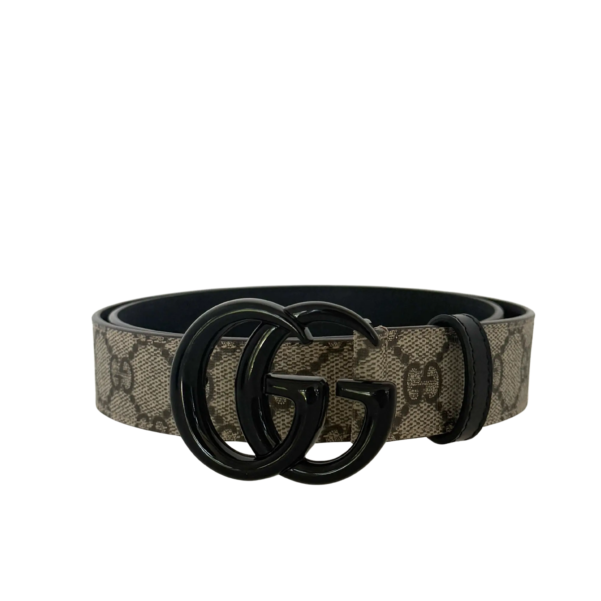 Gucci GG Marmont Gürtel Beige mit schwarzer Schnalle / neuwertig Gucci